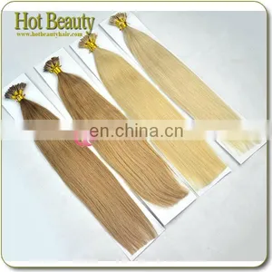 #613 Human Hair Wholesale Cheap Virgin Remy i Tip Curly Hair Extensions thumbnail-1