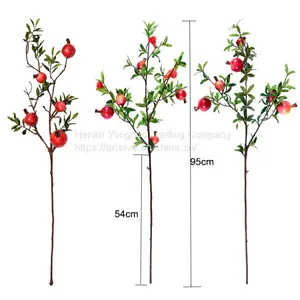 Wholesale Real Touch Berries 5 Heads Artificial Pomegranate Fruit With Branches thumbnail-4