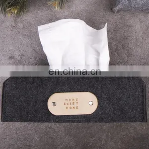 Factory Sell Simple Style Wool Felt Tissue Box Cover for Home Decor thumbnail-4