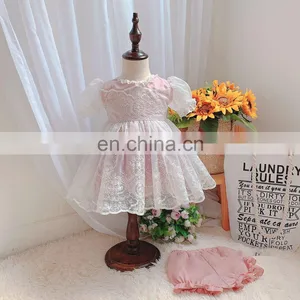 Baby Girl Clothes Spanish Dress Lace Print Stitching Princess Dress for Girls Birthday Party Vestidos thumbnail-6