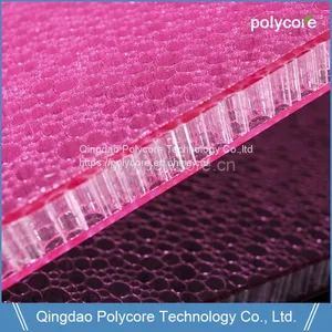 Light Weight Light Transmission Waterproof Fireproof PC Honeycomb Sandwich Panel thumbnail-5