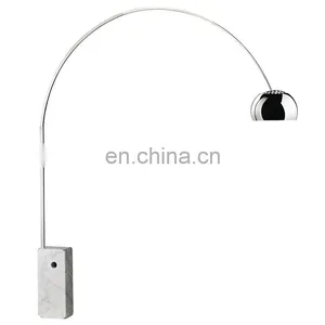 Modern Classic Design Decorative Home Office LED Arc Floor Lamp With Marble Base thumbnail-2