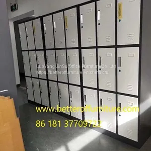 Staff 3 Door Steel Locker H1850XW900XD400mm Metal Furniture Wardrobe Storage Cabinet thumbnail-1