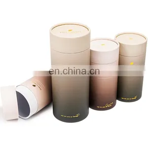 100% Recycled Printed Luxury Kraft Paper Tube Packaging Roasted Coffee Cardboard Tube thumbnail-1