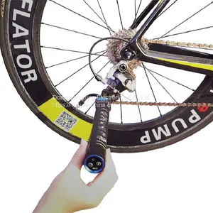 Patented Electric Bikes Repair Tool Small Bike and Cycle Tire Inflator Machine With Guage Air Mini Alloy Portable Bicycle Pump thumbnail-1