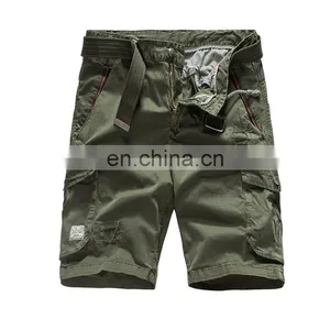 Men's Six Pockets Streetwear Cargo Short Pants With Belt thumbnail-5