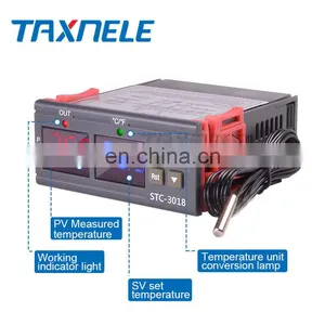 Dual Digital Temperature Controller STC-3018 12V 24V 110-220V Celsius & Fahrenheit Thermoregulator Thermostat Switch thumbnail-2