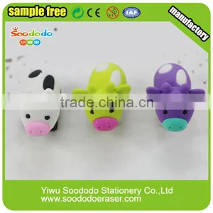 Funny Gomu Eraser Cow Shaped Eraser thumbnail-1