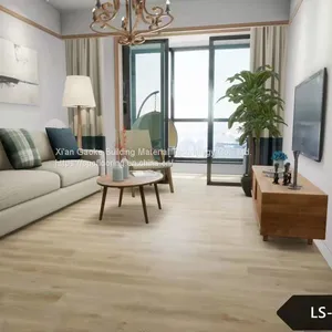 GKBM LS-M028 Eco-friendly Unilin Click Brown Burlywood Wood Grain SPC Flooring thumbnail-5