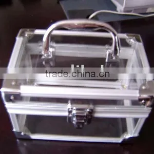 2013 New Design Aluminum Exquisite Acrylic Case With Handle and Locks Size 190*110*110 thumbnail-1