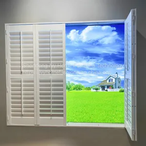 Interior Decoration Windows Modern Design Plantation Shutters PVC Louver Window For Apartment thumbnail-1