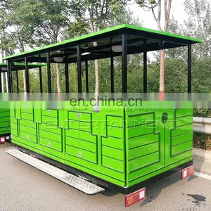 Attractive Amusement Diesel Power Trackless Train Sightseeing Road Train for Sale thumbnail-3