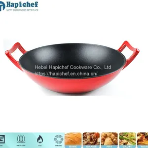 Amazon Hot Selling Kitchenware Cast Iron Wok thumbnail-3