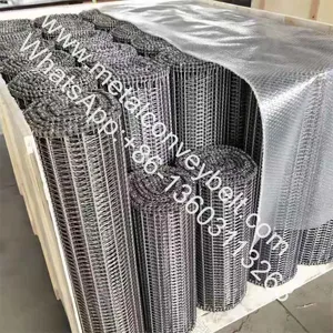 Food Drying Belt Custom Made Stainless Steel Metal Spiral Wire Mesh Conveyor Belt With Chain Driven thumbnail-3