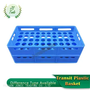 Plastic Basket Turnover Basket Large Square Factory Plastic Frame Turnover Box Express thumbnail-1