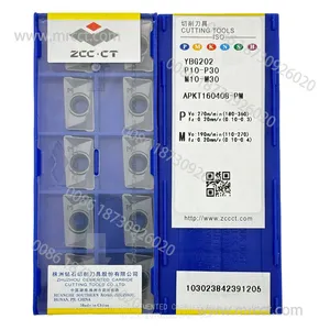 Original Carbide Insert Milling Inserts Zcc APKT160408-PM YBG202 for Stainless Steel and Steel thumbnail-1