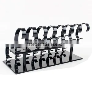 Double-Layer Black Acrylic Watch Display Stand C Clip Watch Display Rack Holder Quality Choice thumbnail-3