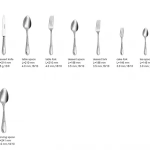 Stainless Steel Full Series Flatware- Knife, Fork, Spoon, Ladle, and Serving Items thumbnail-5