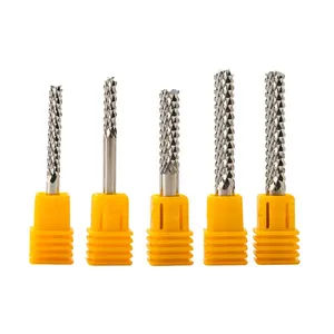 Solid Carbide 3.175/4/6mm Corn Teeth End Milling Machine CNC Circuit Board Carbon Fiber Cutting Tool With OEM Support thumbnail-1