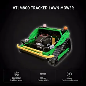 Vigorun VTLM800 Rough Terrain Automated Grass Cutter High-Efficiency 800mm Cut Track-Mounted RC Brush Cutter thumbnail-1