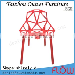 Modern Design Aluminum Metal Structure Dining Chair thumbnail-2