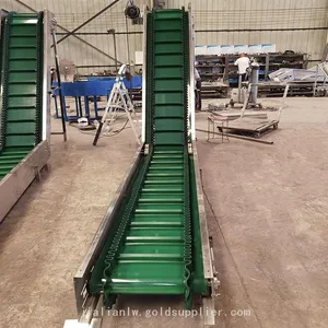 Inclined Cleated Conveyor With Hopper for Material Handling and Sorting thumbnail-3