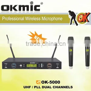 OK-5000 Dual Channels/UHF PLL 32/99 Channels UHFmicrophone thumbnail-1