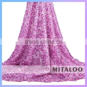 Mitaloo Sequin Embroidery Beaded Lace Fabric African Organza Lace MOG0182 thumbnail-1
