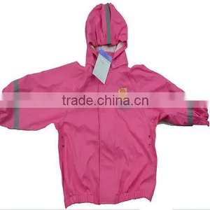 Children Pink Reflective Rainwear High Quality Raincoat thumbnail-1