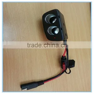 TWINS Cigarette Plug SAE Plug 14AWG With 41/0.254BC *2C Black /red With 2 Port Female Cigarette Plug Power SAE Wire Harness thumbnail-5