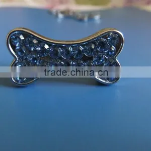 Compet Produce 10mm Rhinestone Promotional Gifts Zinc Alloy Slide Bone Charms for Dog Collars & Human Bracelets thumbnail-4
