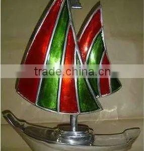 Cast Aluminum Decorative Sail Boat / Table Top for Home/ Hotel/ Restaurant/ Wedding/ Party/Office Decoration thumbnail-1