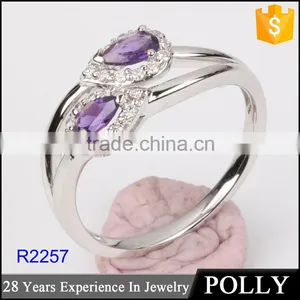 Custom Silver Big Stone Sample Wedding Ring Designs for Women thumbnail-4