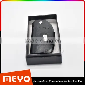 New Style Black Leather Key Holder for Business Gift thumbnail-3