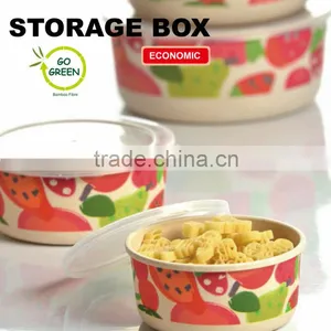 White Cute Bamboo Lunch Storage Boxes thumbnail-2