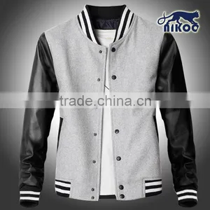 NIKOO Custom Fleecy Letterman Jackets With Snap Buttons thumbnail-1