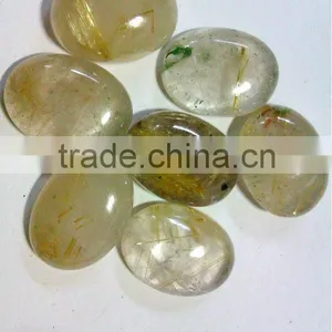 Rutilated Quartz Oval Gemstone Cabochons thumbnail-1