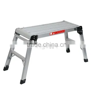 New-Aluminum-Platform-Drywall-Step-Up-Folding-Table-Work-Bench-Stool-Ladder thumbnail-5