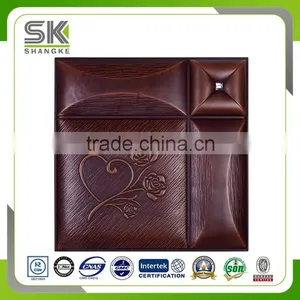 Hot Selling 3D PVC Interior Decorative Wall Panel Faux Leather Panel thumbnail-1