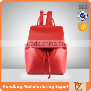 4772 Wholesale Trendy Design Red PU Material Fashion Waterproof Ladies Backpack thumbnail-1