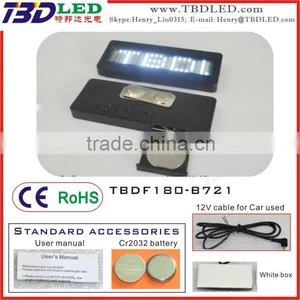 B721 White 12v Led Name Card Badge,led Car Mini Led Display,car Message Sign thumbnail-4
