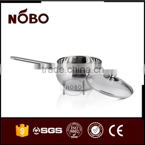 Home Use Stainless Steel Saucepan With Glass Handle thumbnail-3
