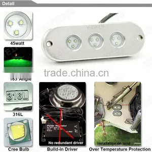 Wholesale China Supplier IP68 45w 12v 316L Stainless Steel Underwater Led Marine Lights For Yacht Ship thumbnail-3