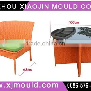 Plastic Garden Rattan Chair With Armrest Mould Maker in Taizhou thumbnail-5