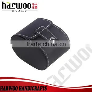 Black Luxury pu Leather Watch Box thumbnail-3