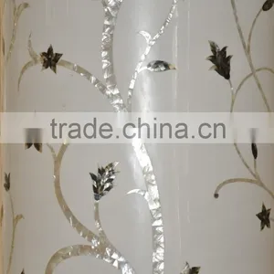 Blacklip Shell Mix With Whitelip Sea Mother of Pearl Inlay Circular Column thumbnail-1