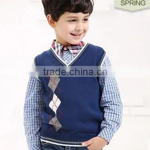 Kids Boys Sweater Vest Sweater Hedging Cotton Wool Vest Waistcoat Vest Sweaters for Children Children Children Sleeveless Sweate thumbnail-2