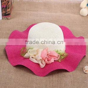 Promotion Ladies Flower Sombrero Hat,Straw Hat Beach Hat For Women thumbnail-4