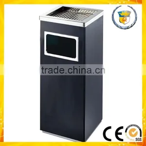 Painting Metal Classical Fashion Open Side Lobby Floor Trash Bin thumbnail-1