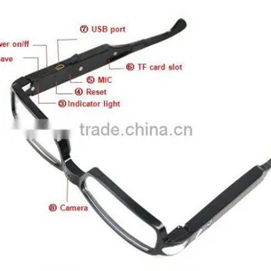 Black Digital Video RecorderWebcam Mini DV 720P Hidden Camera Glasses thumbnail-5